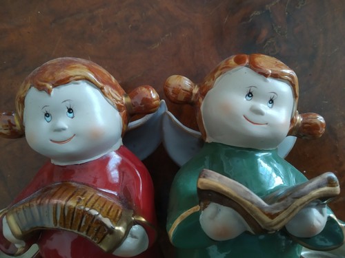 Coppia angeli ceramica - angeli, in