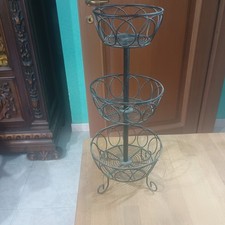 Portafrutta 3 piani ferro verde