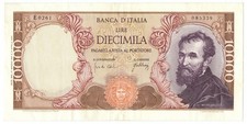 10000 LIRE BANCA D'ITALIA MICHELANGELO MEDUSA 20/05/1966 qSPL
