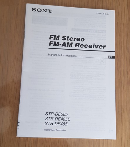 Sony str de585 - str-de585,, str-de485e