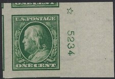 US Scott # 343 - Imperf Plate # Single - MOGNH - Gem - JUMBO!           (P-3041)