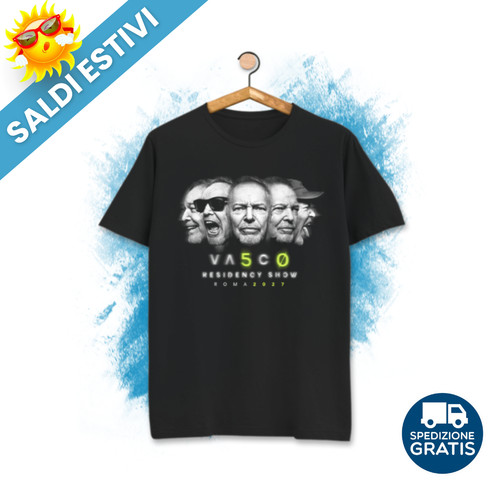 Shirt con stampa vasco rossi - t-shirt,