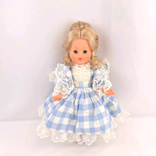 Bambola vintage Furga bionda occhi addormentati blu moda italiana 14 pollici