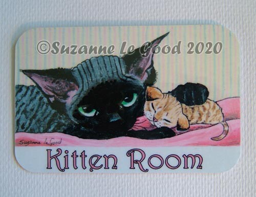 Devon rex cat art painting - devon,