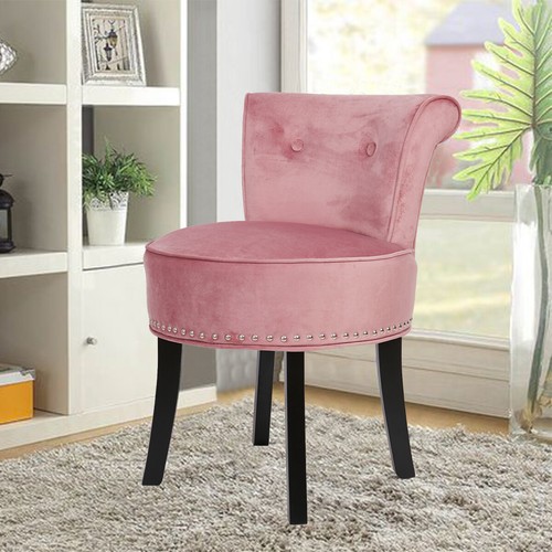Sedia accento velluto rosa