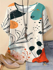 MAGLIETTA TOP BLUSA STAMPA