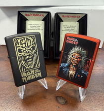 Zippo Lighter IRON MAIDEN 50th Anniversary SET of 2 Black & Red Versions NEW BOX