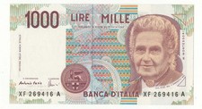 1000 LIRE MONTESSORI  SERIE