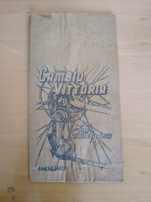 Antica Busta Sacchetto in carta Illustrata Pubblicitaria Cambi Vittoria Ciclismo