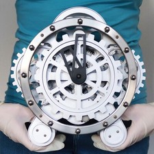 INVOTIS Orologio Due Ruote Stile Europeo RETRO Look D Batterie METALLICO!