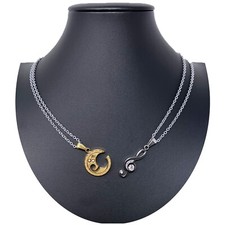 Chiave di Violino Arg Ciondolo Spezzato 2x Collana Acciaio Uomo Donna Amici A07