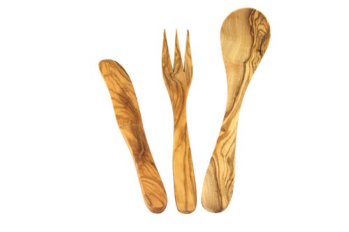 Set posate pezzi in legno - posate,
