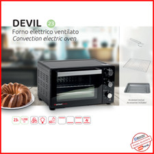 Forno Elettrico Ventilato Fornetto Cottura Grill Melchioni Family devil 23 Timer