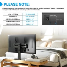 Supporto TV Universale - Supporto TV da Tavolo per TV LED LCD da 27-60 Pollici - 9 Livelli Hei