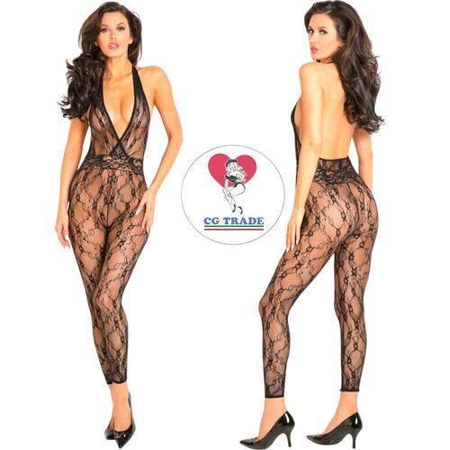 Catsuit tuta rete nera - tuta,