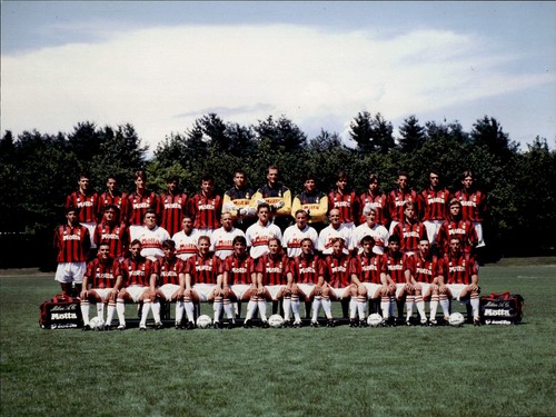 Cartolina squadra milan - milan, ac