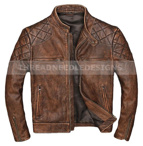 Giacca pelle moto - in,