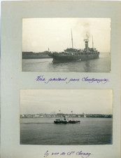 Saint-Malo, bâteau, Vue de Daint Clesuay Vintage print Tirage argentique  10