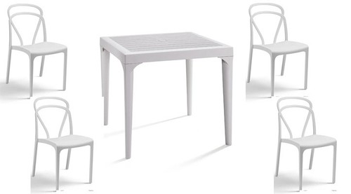 Tavolo quadrato sedie - quadrato, e