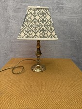 Lampada da tavolo scanalata vintage in ottone massiccio anni 80 di San Michele - alta 16” - piombo oro