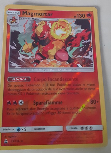 Carta pokemon magmortar - carta, 19/156