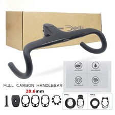 Cavo interno bici da strada integrato manubrio completo in fibra di carbonio con steli