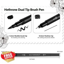 Hethrone Black Brush Markers