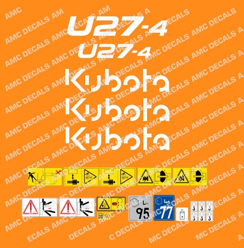 Kubota u27 set - set, adesivi