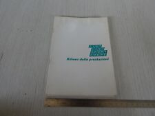 RARO: PICCOLO TACCUINO PER PROVA GIORNALISTI LANCIO FIAT 128 SPORT COUPE