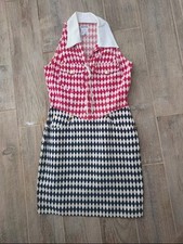 Abito Moschino vintage fantasia rombi bicolor rosso/nero - Taglia S