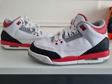 Nike Air Jordan 3 Retro Rosso Fuoco Junior Scarpe da Ginnastica 398614-120 Taglia UK 4 EU 36,5.