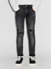 Jeans Nero Zara Skinny Strappato Bambino 13-14 anni, Cm164,vita Elasticizzata