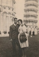 B2 - Foto Photo Fotografia anni 50 - Coppia Uomo Donna Torre Pisa