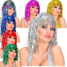 Parrucca Donna Disco Fever Fili Lame' Glamour x Carnevale Anni 80 PS 11690-BS