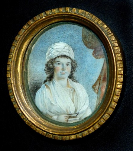 Antico ritratto miniatura - ritratto,