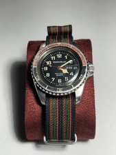 Orologio subacqueo uomo vintage Caravelle by Bulova quarzo 36 mm lunetta patina Swiss-Made 