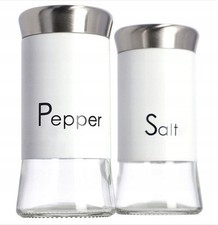 KADAX Spargi Sale e Pepe, in Vetro e Acciaio Inox, 150 ml, Bianco