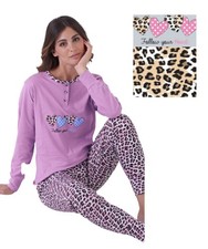 Pigiama donna a serafino in