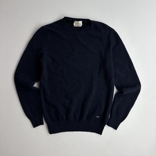 Maglione girocollo uomo Brooksfield taglia 52 blu navy 100% lana