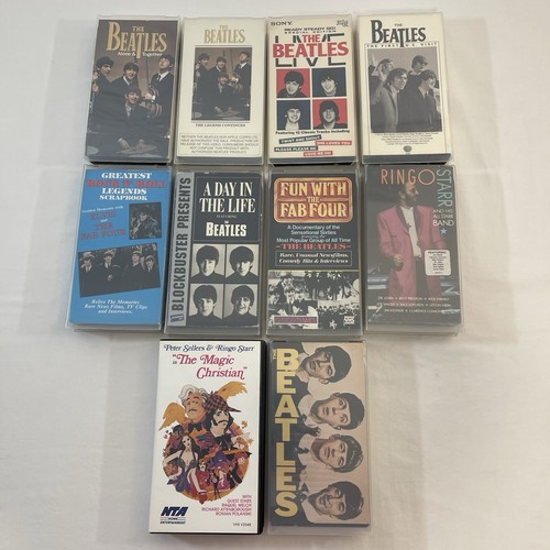 Beatles vhs tapes lot - beatles,