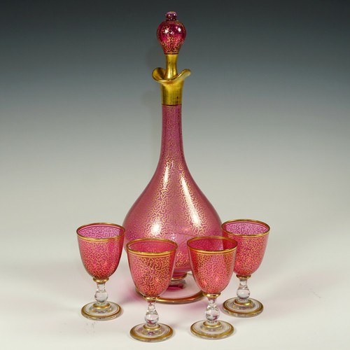 Antico set liquore vetro - liquore,