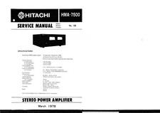 Servizio Manuale di Istruzioni per hitachi HMA-7500