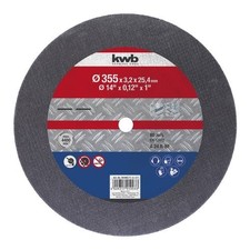 Kwb Disco troncatrice abrasivo materiali ferrosi ( D 355 foro 25,4 mm )