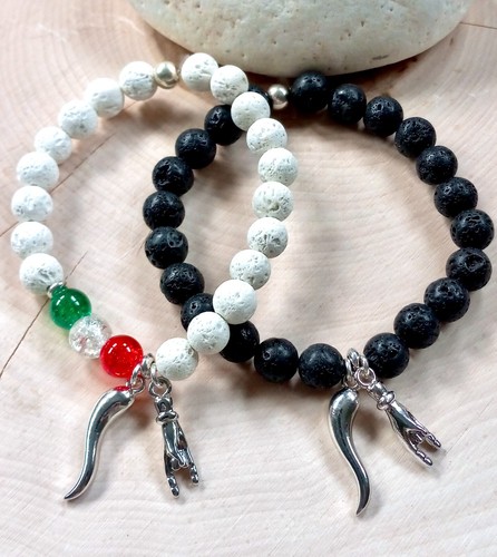 Bracciale cornicello argento - cornicello,