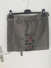 DONDUP 🌷GONNA CORTA KAKI CON RICAMI TG 42 AUTUNNALE 🍀💐🍇🍁🍁