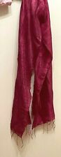 bella sciarpa di seta grezza bordeaux artigianale idea regalo