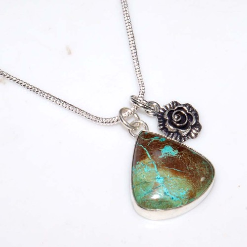 Collana crisocolla fiore - crisocolla,