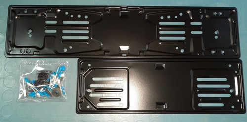 Kit portatarga acciaio nero - portatarga,