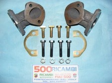 FIAT 500 & 126 KIT COMPLETO COPPIA COLLETTORE SCARICO MARMITTA + KIT BULLONI DI 
