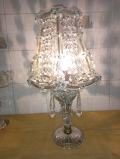 Vintage table lamp crystal - lamp,